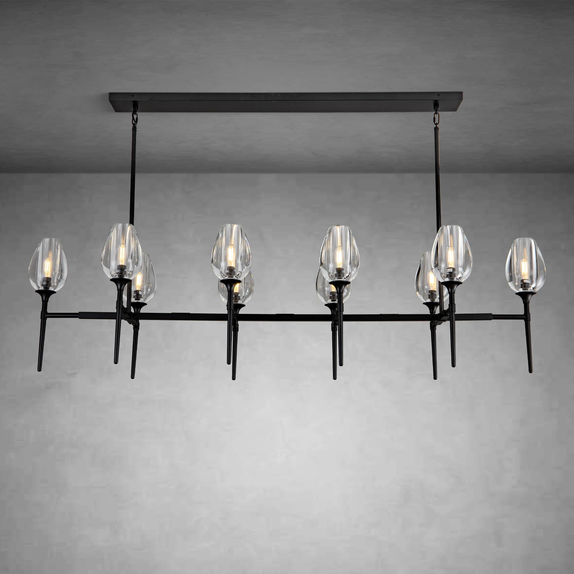 Modern Tulip Linear Chandelier for Dining Room and Bedroom