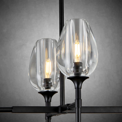 Modern Tulip Linear Chandelier for Dining Room and Bedroom