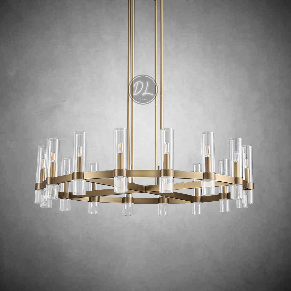 Crystalline Round Chandelier For Art Blown Glass 36"/48/60"/72"