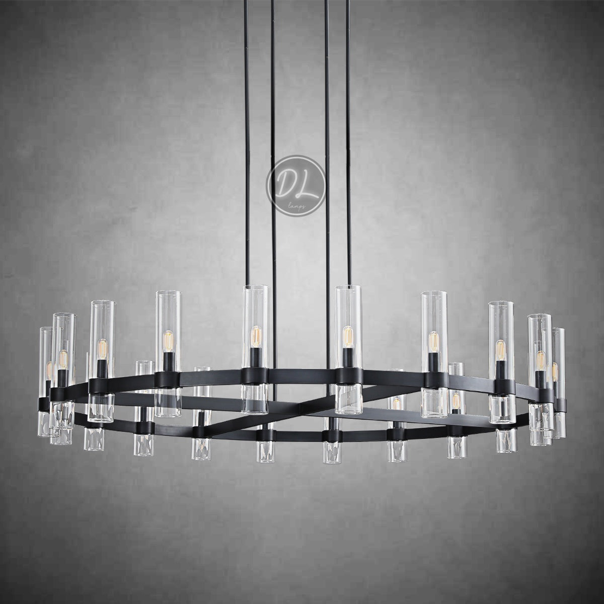 Crystalline Round Chandelier For Art Blown Glass 36"/48/60"/72"
