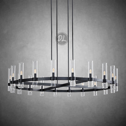 Crystalline Round Chandelier For Art Blown Glass 36"/48/60"/72"