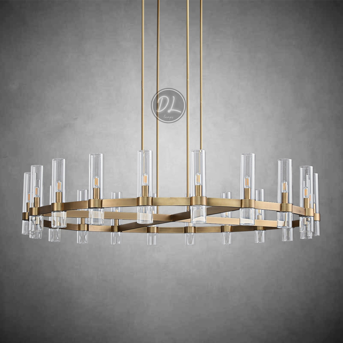 Crystalline Round Chandelier For Art Blown Glass 36"/48/60"/72"