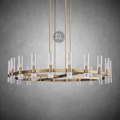 Crystalline Round Chandelier For Art Blown Glass 36"/48/60"/72"