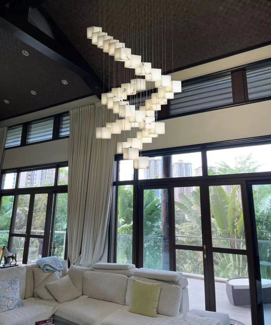 Culoud Alabaster Cubic Pendant