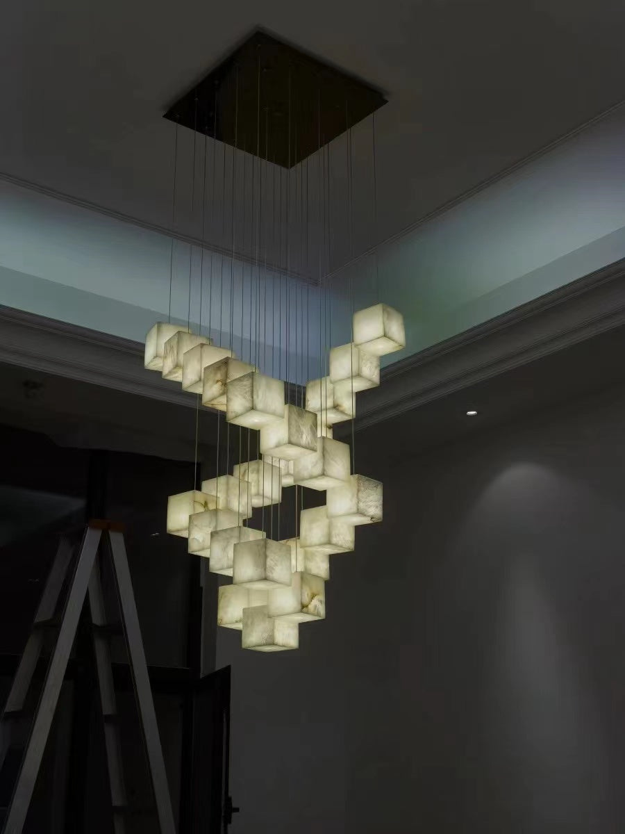 Culoud Alabaster Cubic Pendant