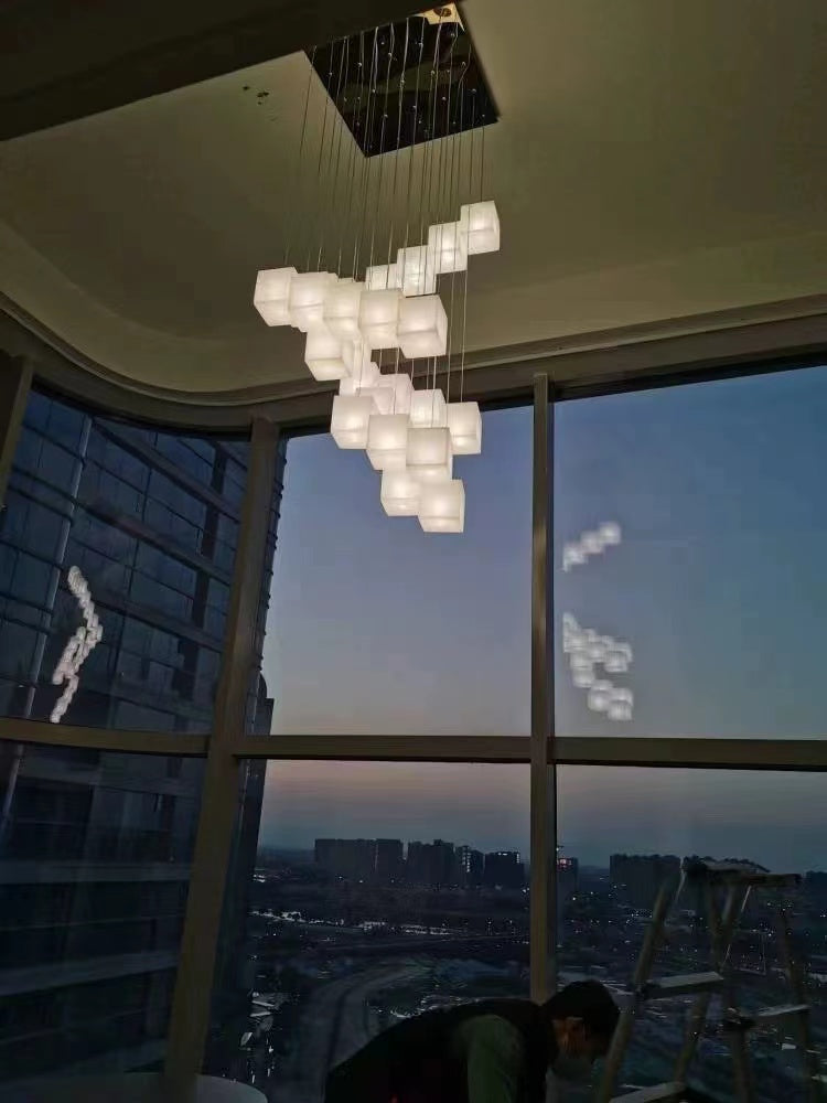 Culoud Alabaster Cubic Pendant