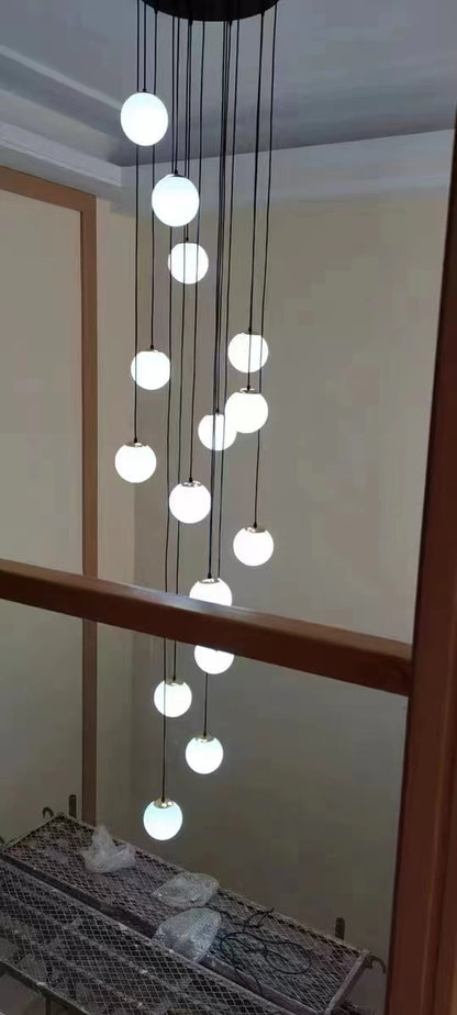 Alabaster Global Wavy Chandelier For Staircase
