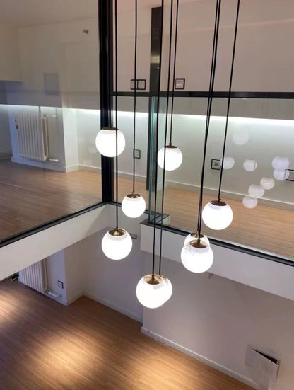 Alabaster Global Wavy Chandelier For Staircase