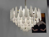 Alabaster Feathery Chandelier