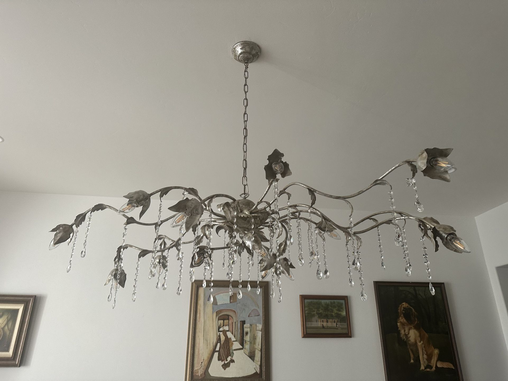 Gothic Viticcio Rectangular Chandelier  61" 71'' - Silver