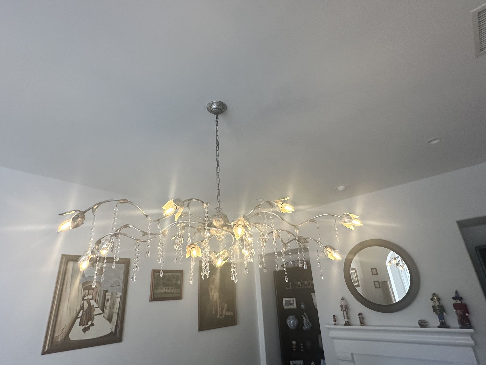 Gothic Viticcio Rectangular Chandelier  61" 71'' - Silver