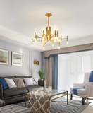 Deniselamp® Gold/Black Postmodern LED Chandelier For Living Room, Lobby, Restaurant