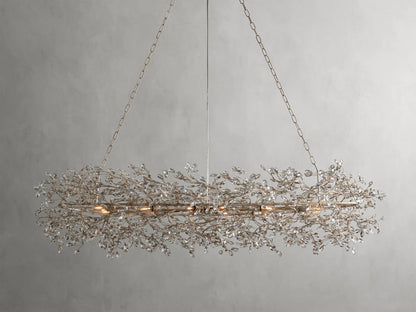 Fiore Crystal Flowers Creative Oval Chandelier