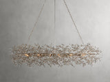 Fiore Crystal Flowers Creative Oval Chandelier