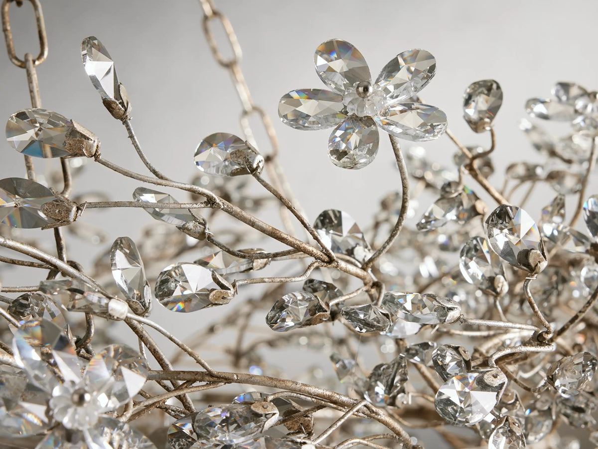 Fiore Crystal Flowers Creative Oval Chandelier