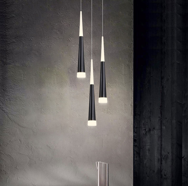 JC Golden/Black LED Hanging Meteor Rain Staircase Chandelier