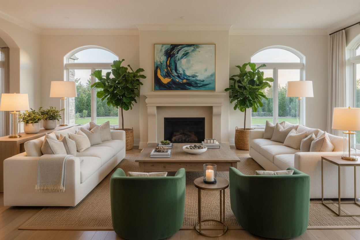 landscapge picture of living room 