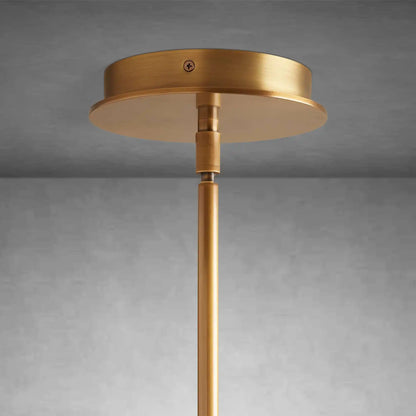 Lyla Modern Hand-Blown Glass Single LED Pendant Light Brass