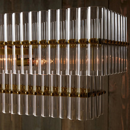 Mall Crystal Linear Chandelier 54''