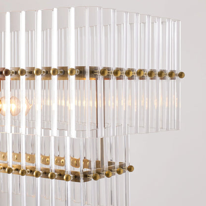 Mall Crystal Linear Chandelier 54''
