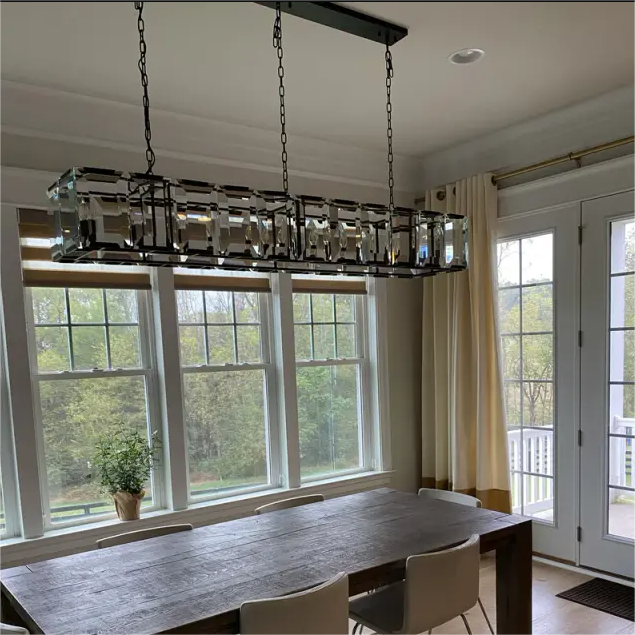 Moonlit Crystal Rectangular Chandelier 42''/54''/62''/74