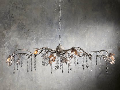 Gothic Viticcio Rectangular Chandelier  61" 71'' - Silver