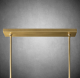 Bolura De Cristal Clear Glass Double Linear Chandelier