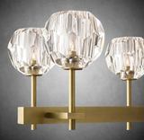 Bolura De Cristal Clear Glass Double Linear Chandelier