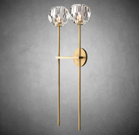 Bolura De Cristal Glass Grand Double Sconce