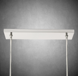 Bolura De Cristal Clear Glass Double Linear Chandelier