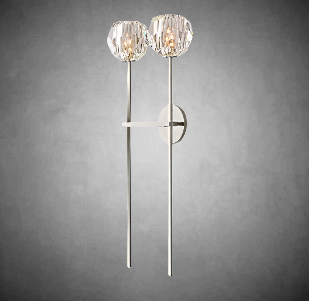 Bolura De Cristal Glass Grand Double Sconce