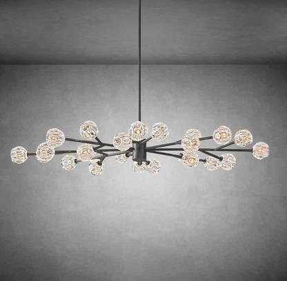 Bolura De Cristal Glass Oval Chandelier