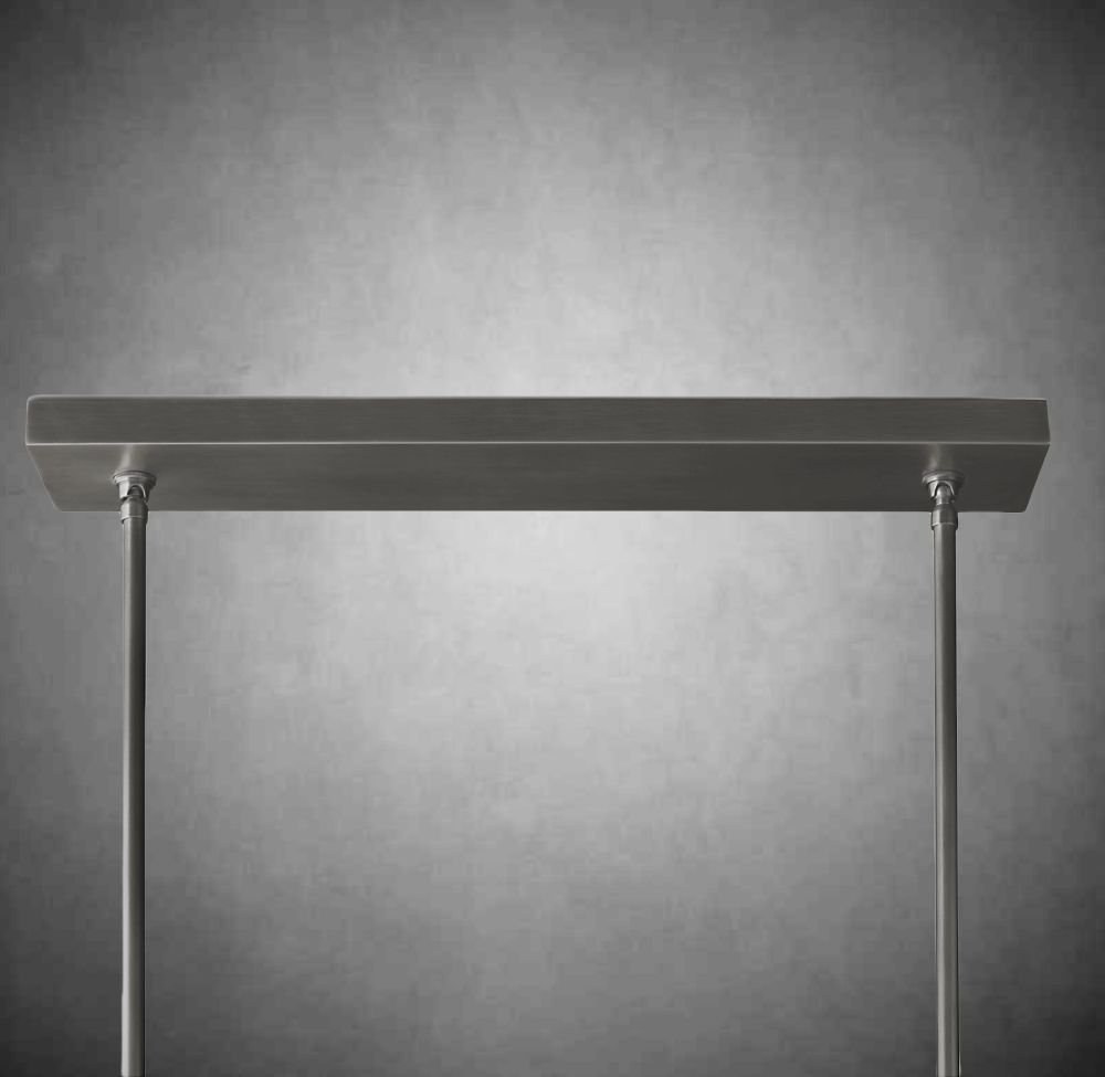 Bolura De Cristal Clear Glass Double Linear Chandelier