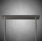 Bolura De Cristal Clear Glass Double Linear Chandelier