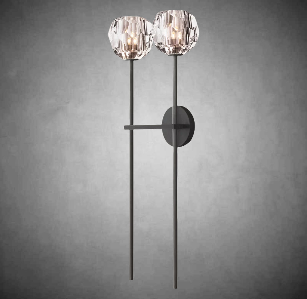 Bolura De Cristal Glass Grand Double Sconce