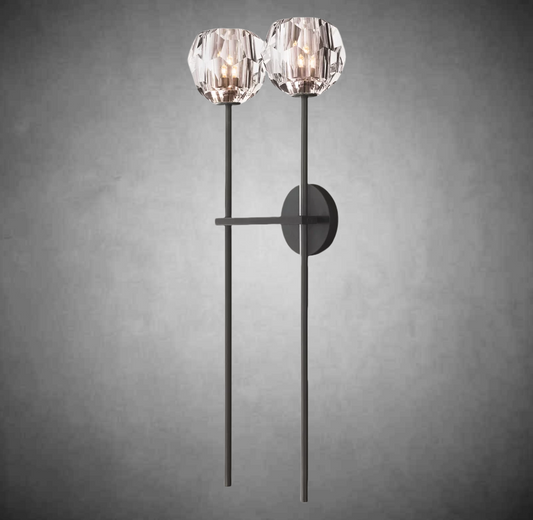 Bolura De Cristal Glass Grand Double Sconce
