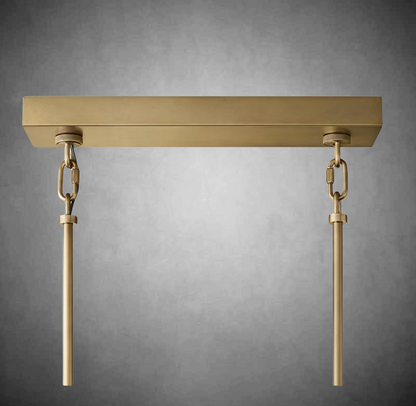 Samantha Smoke Glass Rectangular Chandelier
