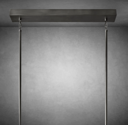 Wine-Glass Rectangular Island Chandelier 54" Over Kitchen Table
