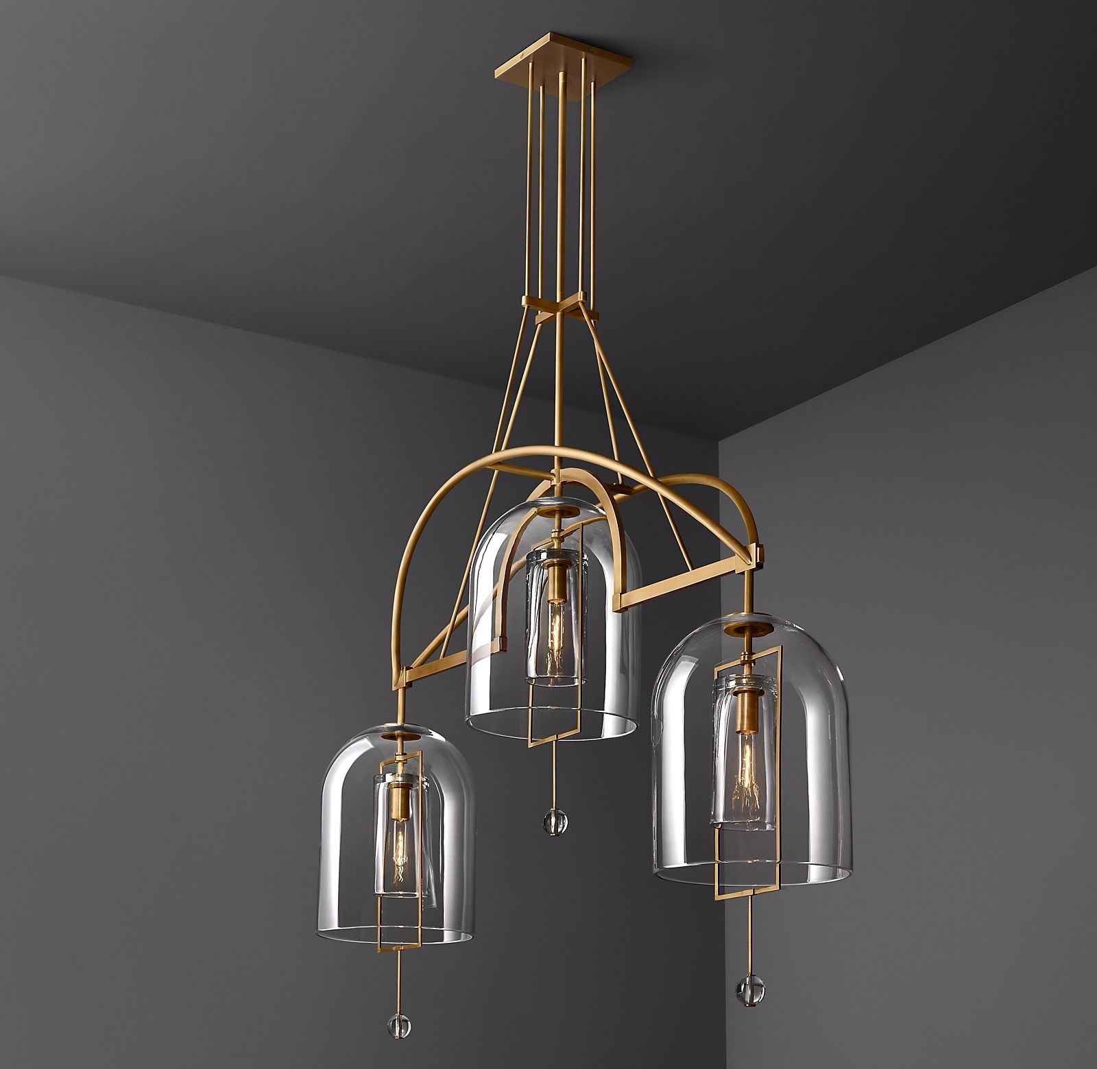 Fansiica Linear Chandelier 61" 3-Lights