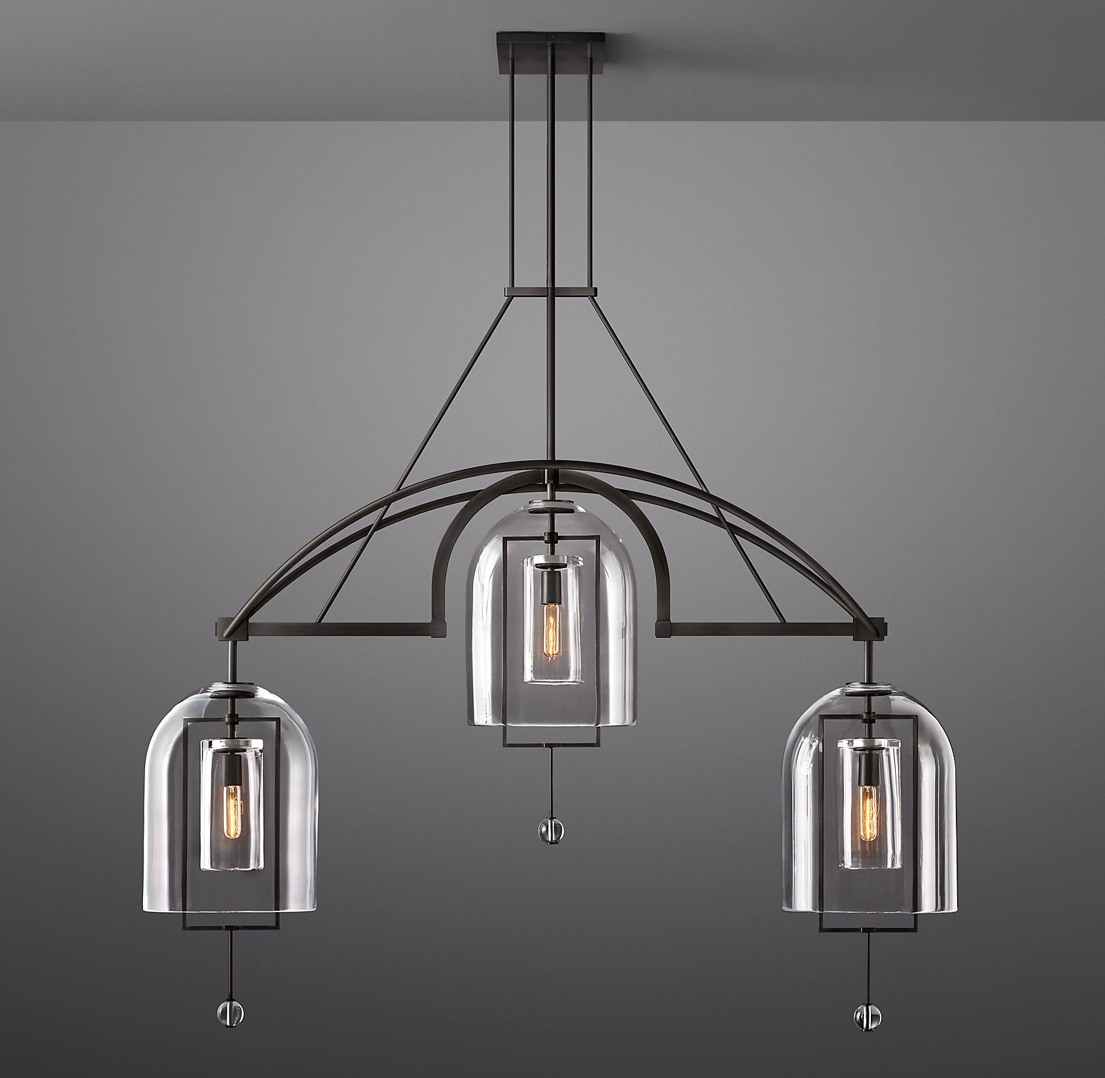 Fansiica Linear Chandelier 61" 3-Lights