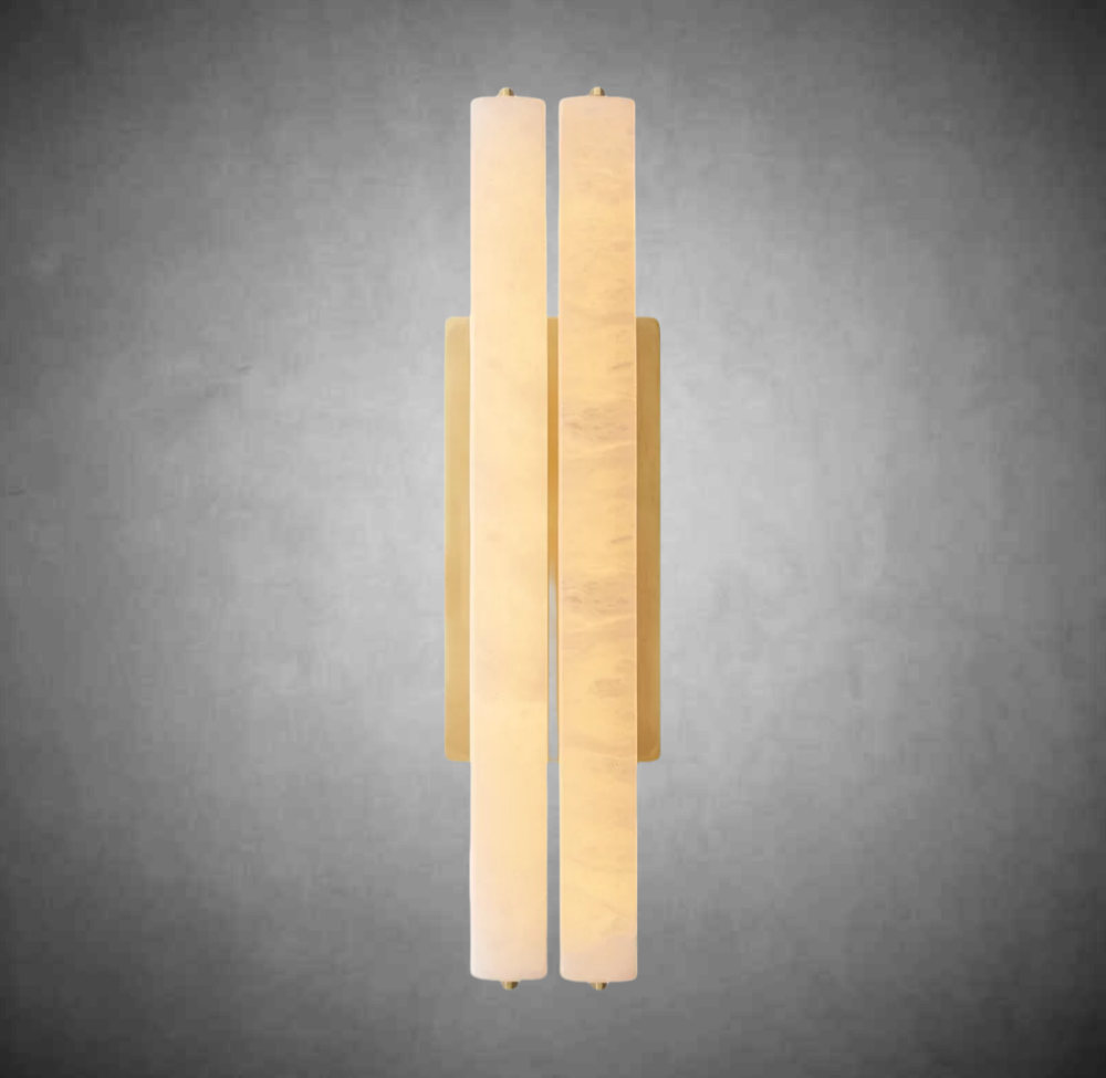 Aurivox Alabaster Double Sconce
