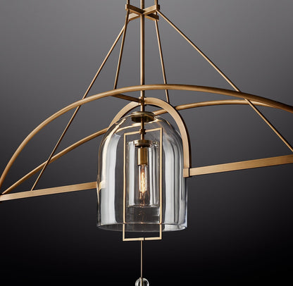 Fansiica Linear Chandelier 61" 3-Lights
