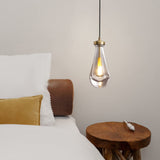 Seaward Modern Raindrop Exquisite Glass Pendant Cord