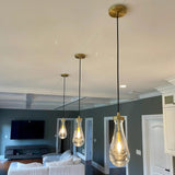 Seaward Modern Raindrop Exquisite Glass Pendant Cord