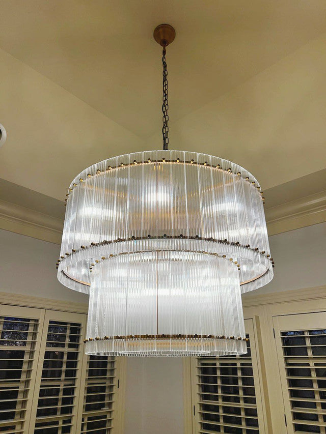 Sammi 2-Tier Round Glass Chandelier