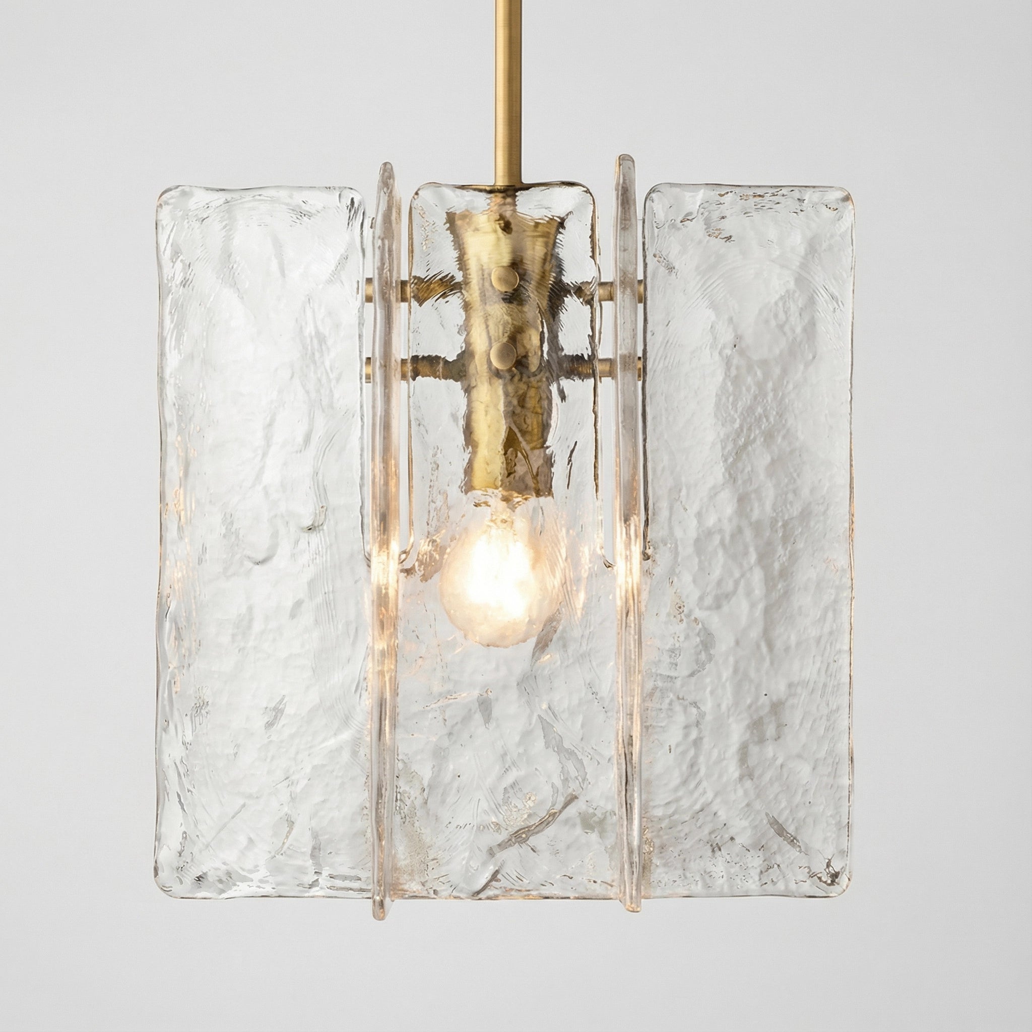 Denise Lattice Rippled Glass Pendant Light