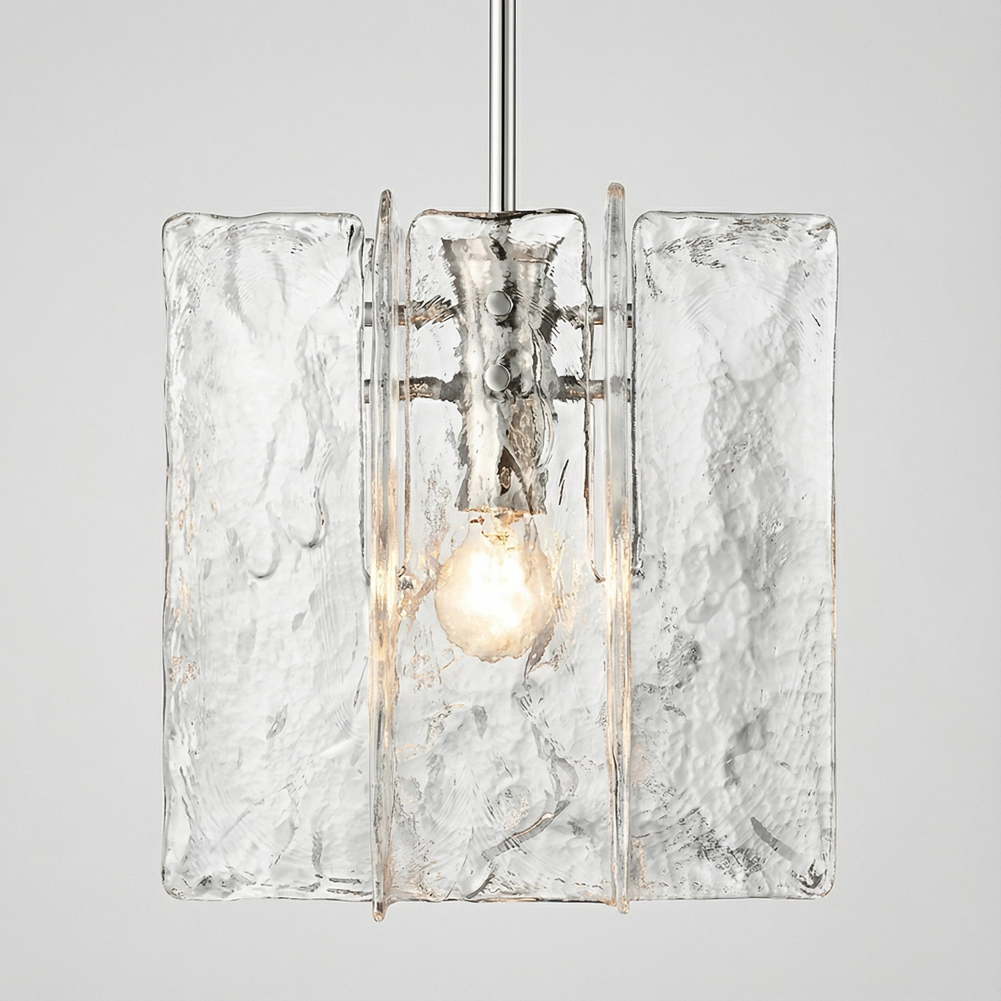 Denise Lattice Rippled Glass Pendant Light