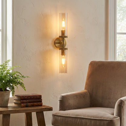 Lambo Knurled Linear Sconce for living room and bedroom