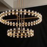 2-Tier Wine-Glass Round Chandelier 60",108-Lights