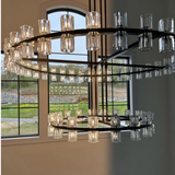 Wine-Glass 2-Tier Round Chandelier 60",108-Lights